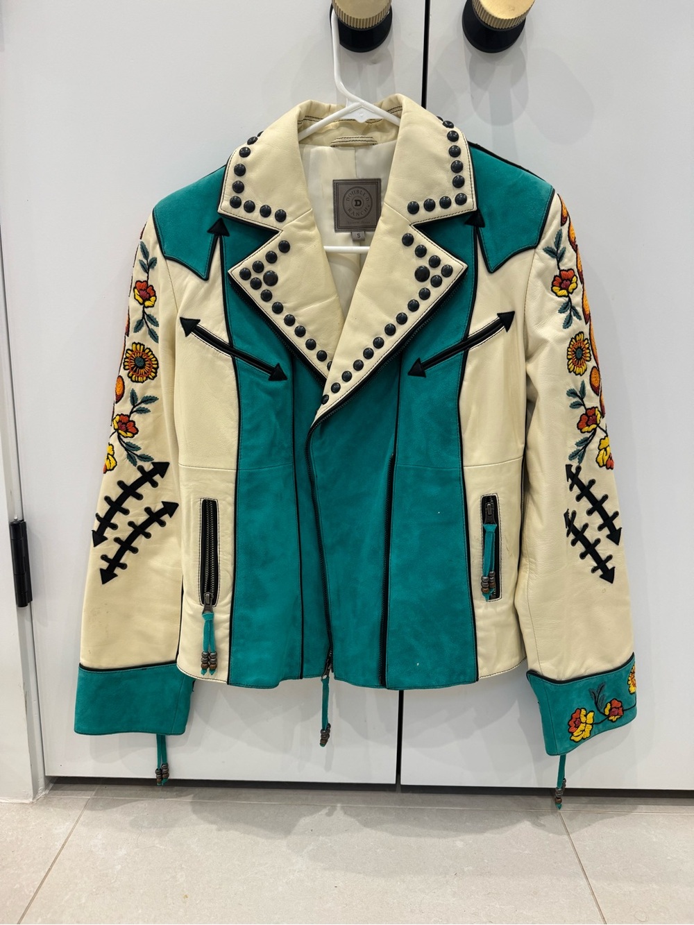 Double D Ranch Lambskin Leather and Suede Jacket